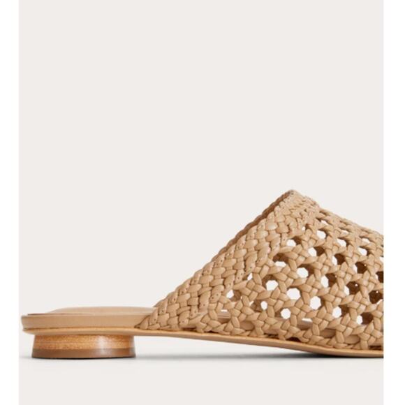 Everlane The Day Mule in Woven Nappa Leather Tan Size 7 - Picture 4 of 12